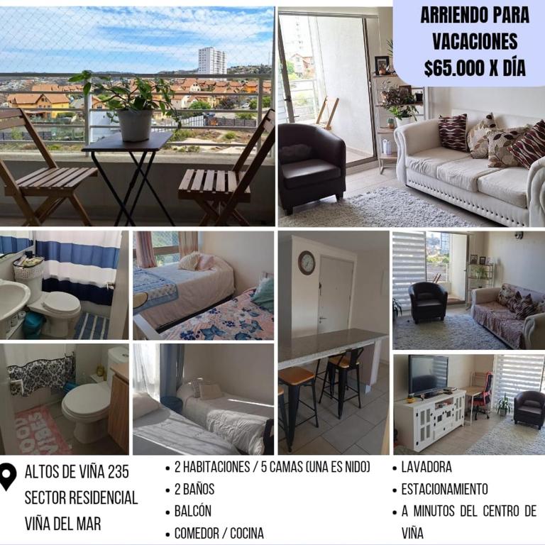 Departmento central por días en Viña del Mar - Two-Bedroom Apartment - 1