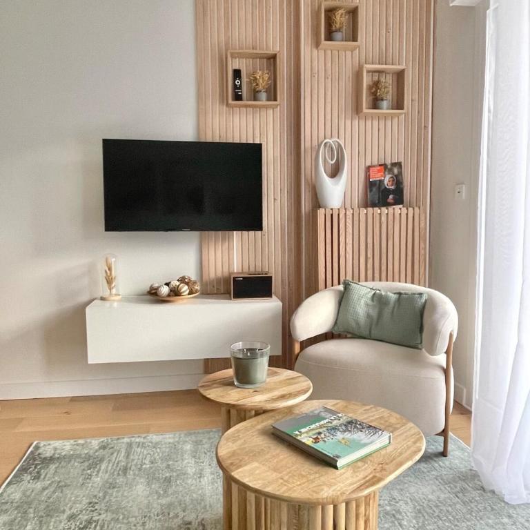 Juliette - Grand T2 élégant avec Parking et terrasse à 2 pas de la plage - Apartamento Superior de 1 dormitorio con balcón - 17