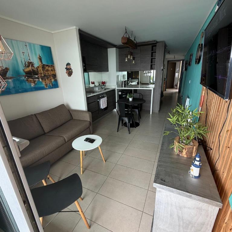 Bello departamento Frente al mar- Concon - Costa Higuerillas - One-Bedroom Apartment - 3