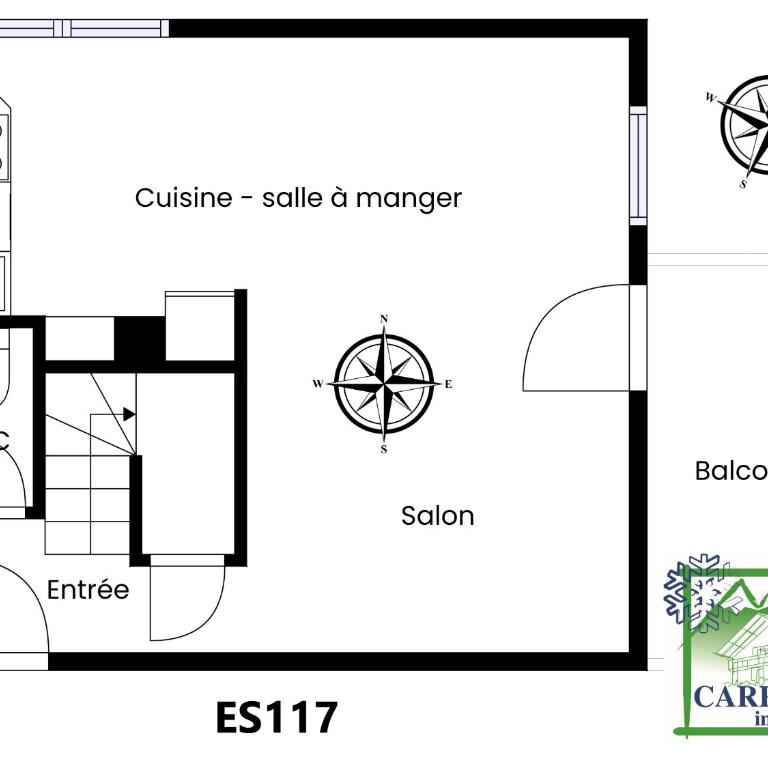 ES117 - Duplex 6 pers pied de pistes - Apartamento de 2 dormitorios con balcón - 19