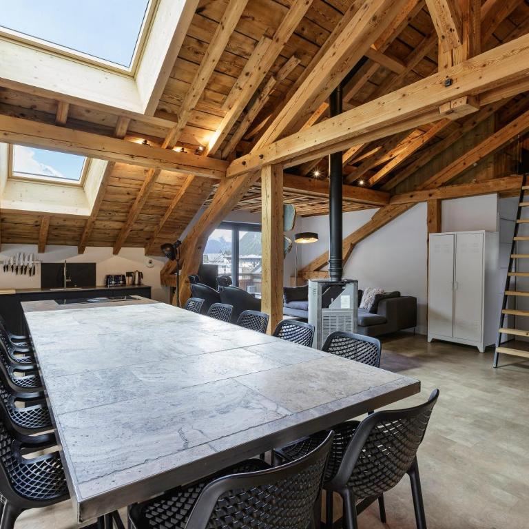 Flocon - Loft Moderne 8pax Sauna Poele Vues Garage - Loft - 9