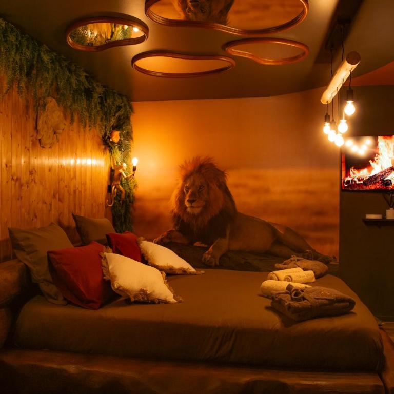 Love Room Luxe Balnéo Privée proche Disneyland Paris - Studio-Apartment mit Queensize-Bett - 28