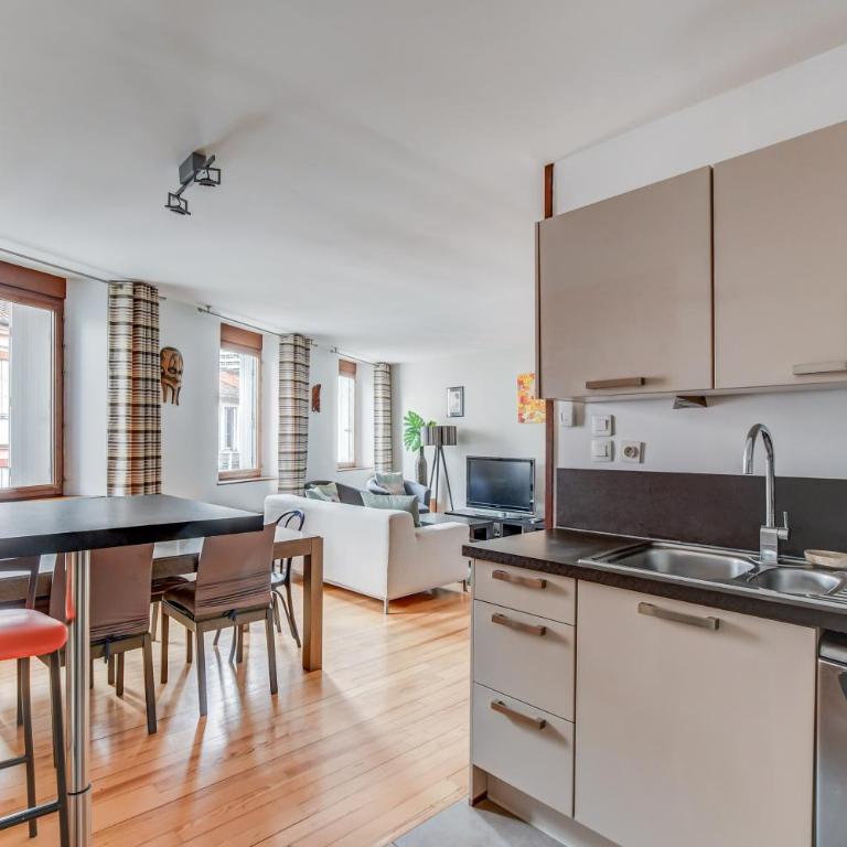 Duplex Tolosa - Pont-Neuf, Dôme de la Grave, 2 BDRs 85m2, AC, Free private car park 200m away - T3 85m2 avec clim, parking couvert gratuit à 200m - Two-Bedroom Apartment - 9