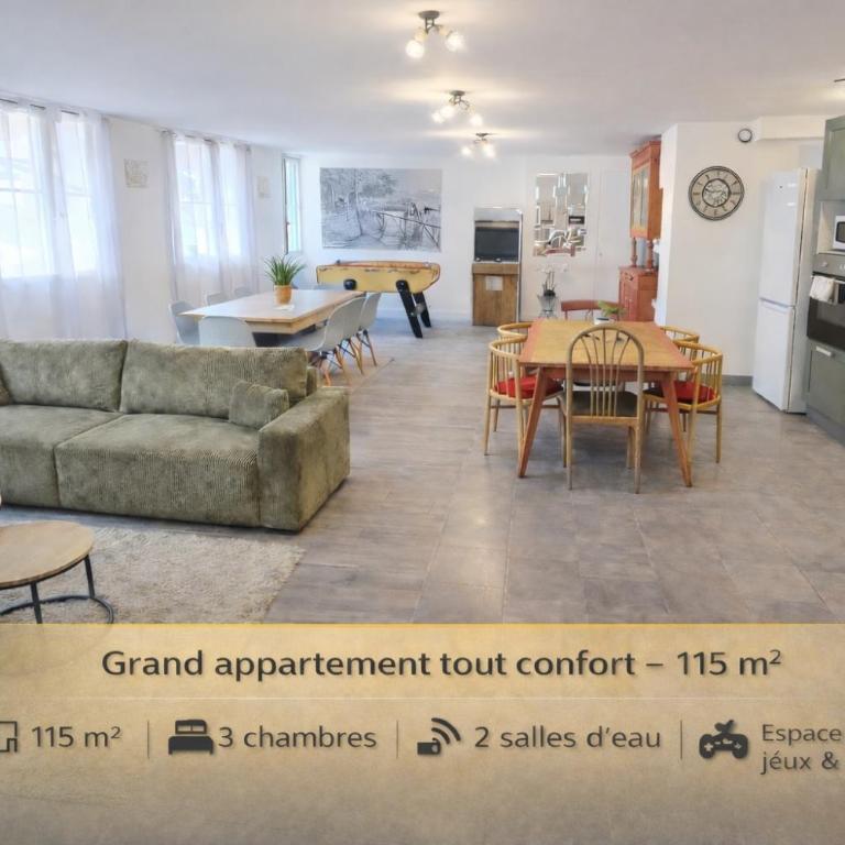 L'arcade Grand appart 10 pers-400m du sanctuaire 3 chambres 2 SDB arcade baby foot - Appartamento con 3 Camere da Letto - 1