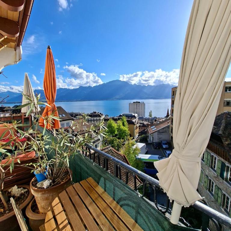 Room with splendid lake view in Montreux city center - Apartment mit 1 Schlafzimmer - 1