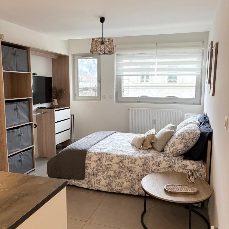 Riviera studio cosy face gare centre-ville Calme Wifi rapide Climatisé - Studio - 5