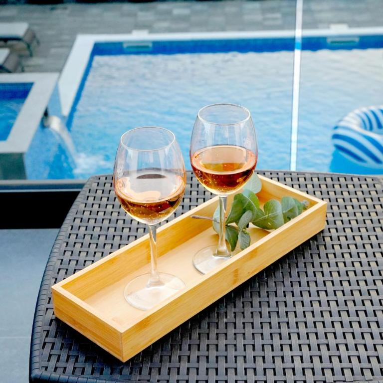 LUXIA PRIVATE ESTATE Sauna & Pool x Jacuzzi with Fireplace outdoor lounge - Vila sa Sopstvenim Bazenom - 15