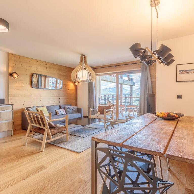 Beautiful apt in L'Ecrin Arc 1800, 8 people, 3 bedrooms, 80m3, sauna, hammam, gym - Apartment mit 3 Schlafzimmern - 4