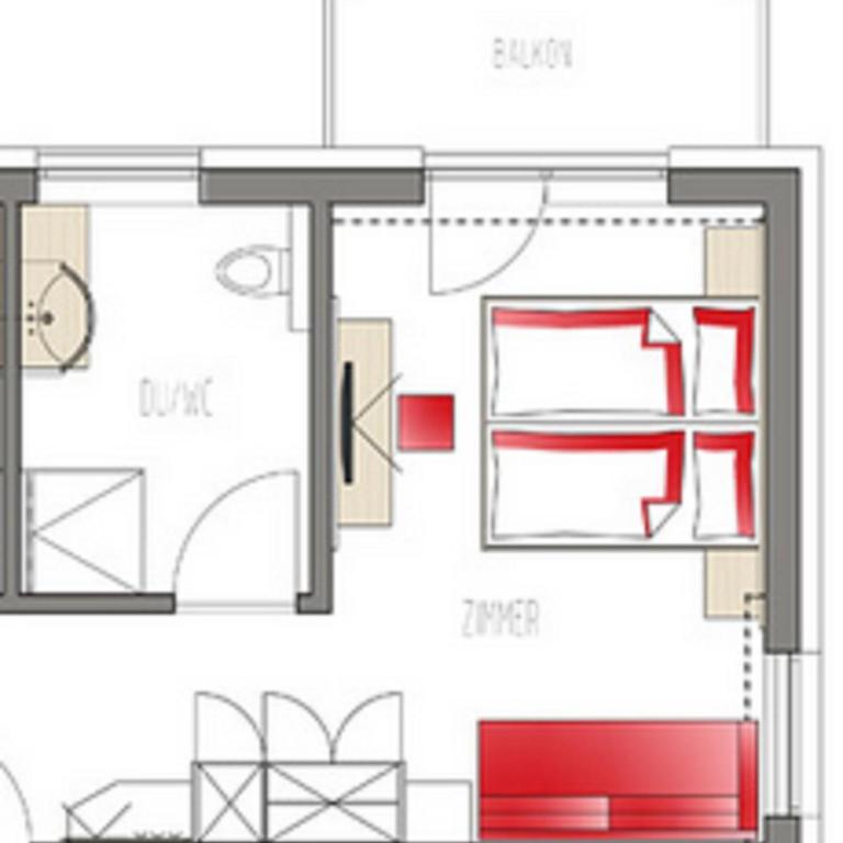 Pension Jaqueline - Apartment mit Balkon (4-6 Erwachsene) - 5