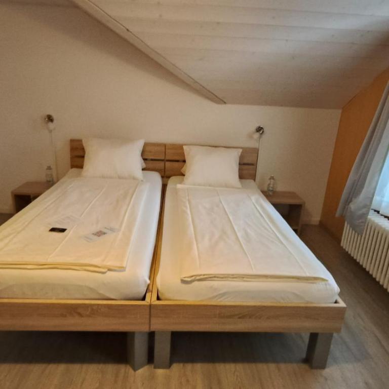 Gasthof Hirschen in Wilderswil - Zweibettzimmer mit Gemeinschaftsbad und TV ohne Balkon - 2