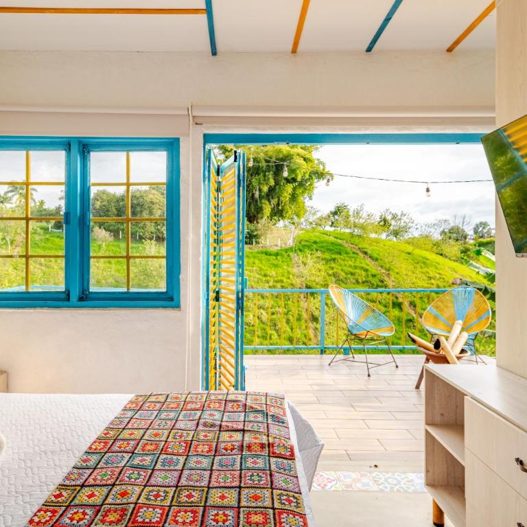 LA QUERENDONA - Alojamiento cafetero - Quadruple Room with Mountain View - 19