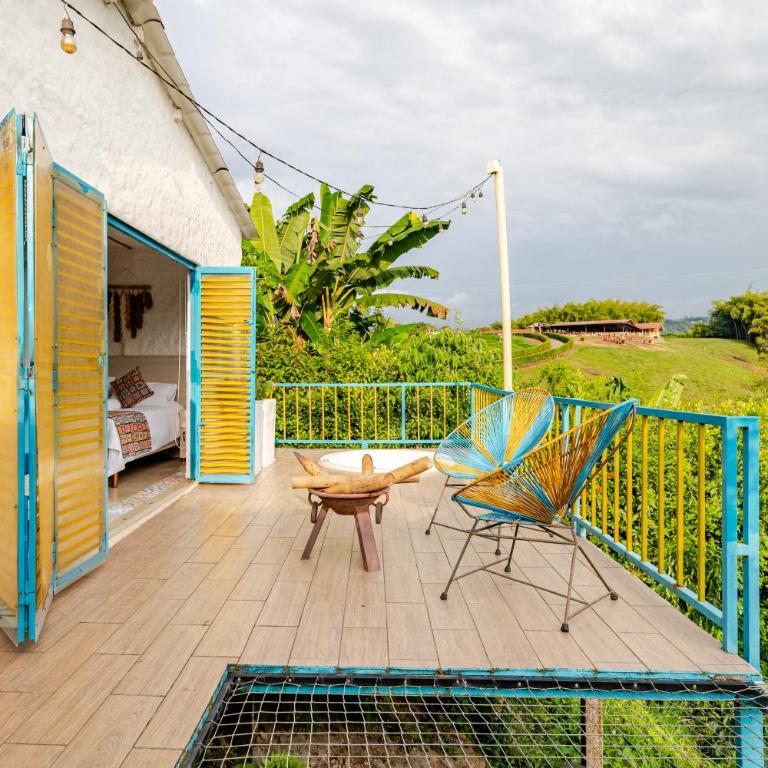 LA QUERENDONA - Alojamiento cafetero - Quadruple Room with Mountain View - 22