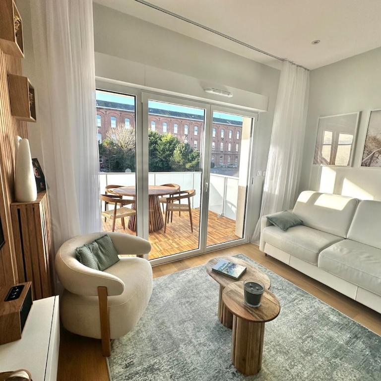 Juliette - Grand T2 élégant avec Parking et terrasse à 2 pas de la plage - Apartamento Superior de 1 dormitorio con balcón - 11