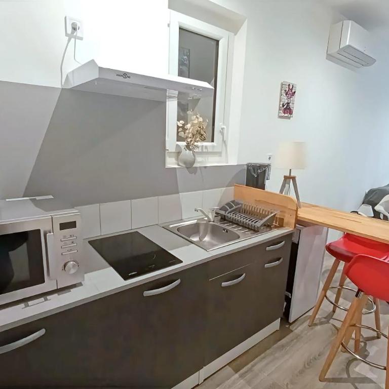 Apt 2, 1er étage, large studio tout confort et climatisé avec une terrasse commune dans un immeuble historique au cachet unique - Appartement 1 Chambre - 2