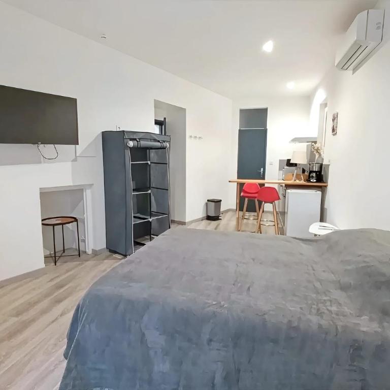 Apt 2, 1er étage, large studio tout confort et climatisé avec une terrasse commune dans un immeuble historique au cachet unique - Appartement 1 Chambre - 6