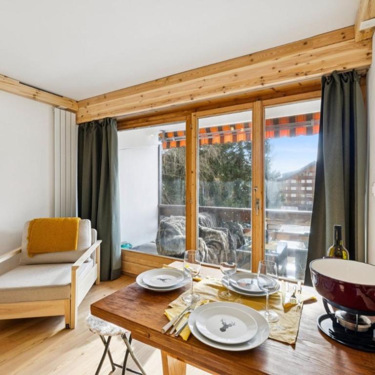 Central studio in Villars sur Ollon, Emeraude, for 3 only 100m to Bretaye ski train - Apartment mit 1 Schlafzimmer - 8