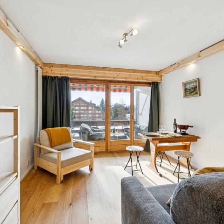 Central studio in Villars sur Ollon, Emeraude, for 3 only 100m to Bretaye ski train - Apartment mit 1 Schlafzimmer - 6