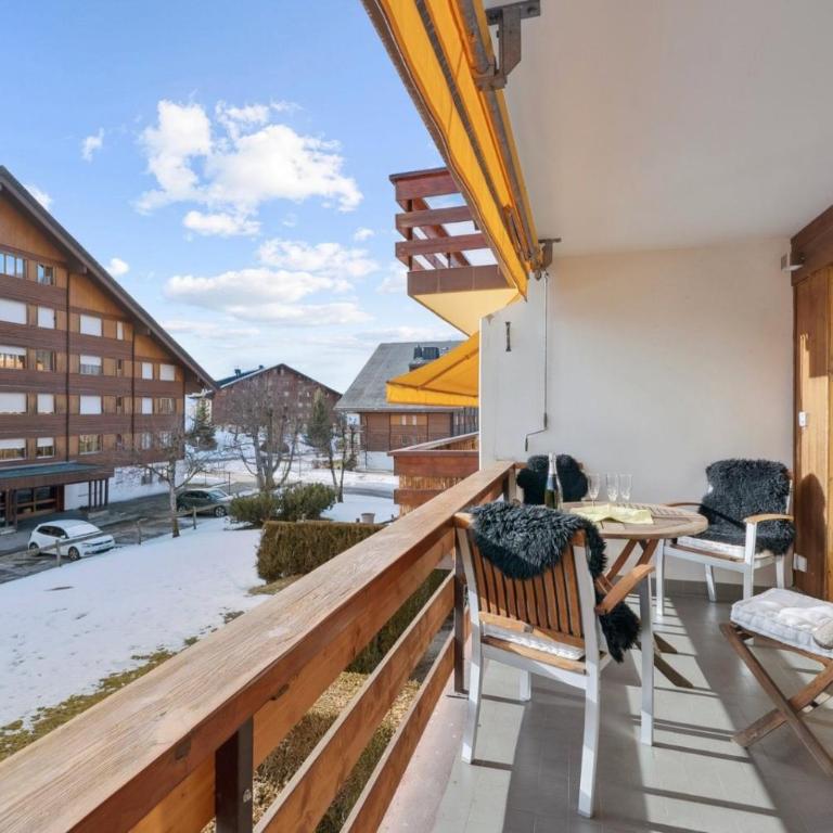 Central flat in Villars sur Ollon, Amethyste, for 4, with two double beds, balcony and 75m to ski-train - Apartment mit 1 Schlafzimmer - 19