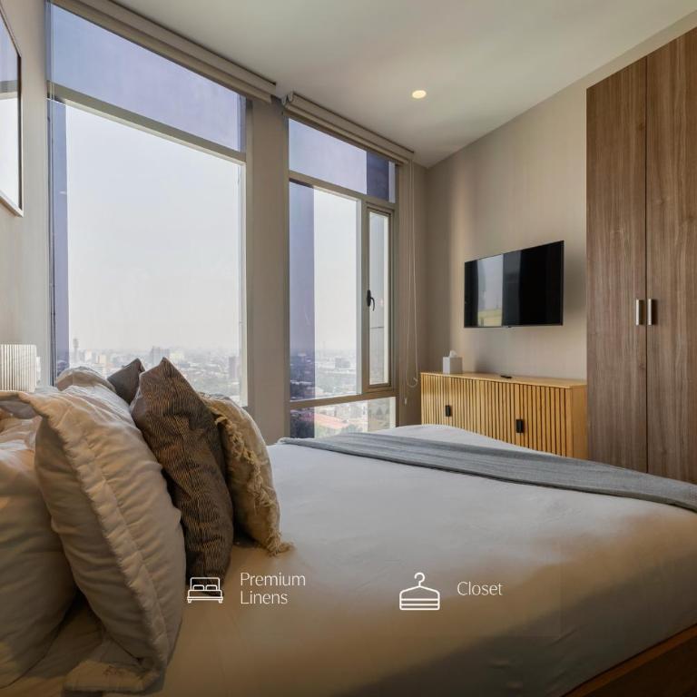 Capitalia Plaza Residences Reforma - Deluxe Apartment, 2 Bedrooms, A/C, City views - 20
