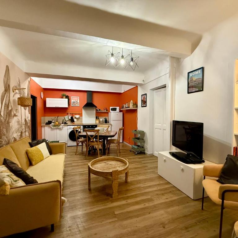 Sasha'blue-terrasse jardin-park-clim-piscine - Appartamento con 2 Camere da Letto - 14