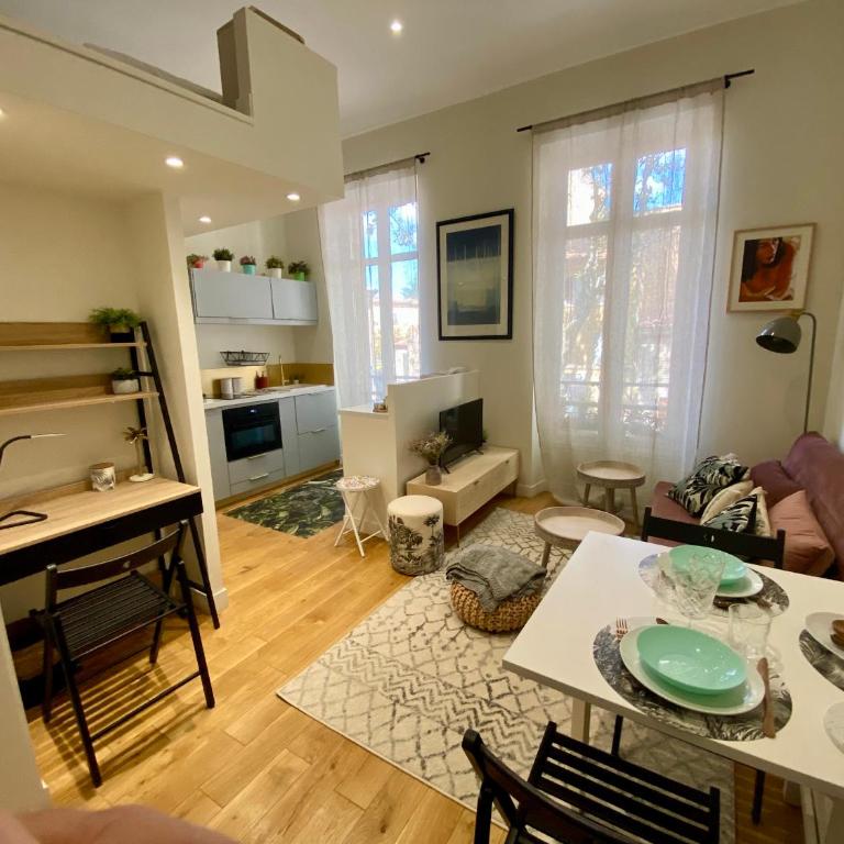 Divine Idylle Luxe 3 chambres, terrasse 130m2, jacuzzi, Clim 5 m Cours Mirabeau - Monolocale su 2 Livelli - 1