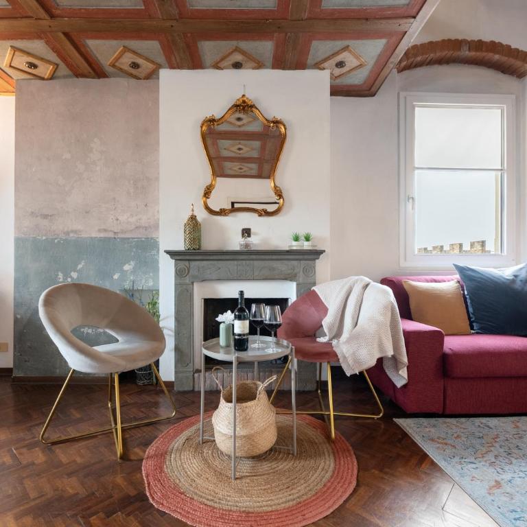 Via Lamberti, 3 - Florence Charming Apartments - Charming and historic 5th-floor attic apartment with elevator in a building at the heart of vibrant Florence, just a 2-minute walk from all attractions - Appartamento con 1 Camera da Letto - 11