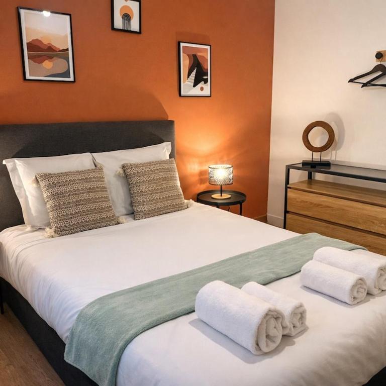 Grand Appartement - Wifi -Parking - Tramway 1 min - Apartamento de 2 dormitorios con balcón - 15