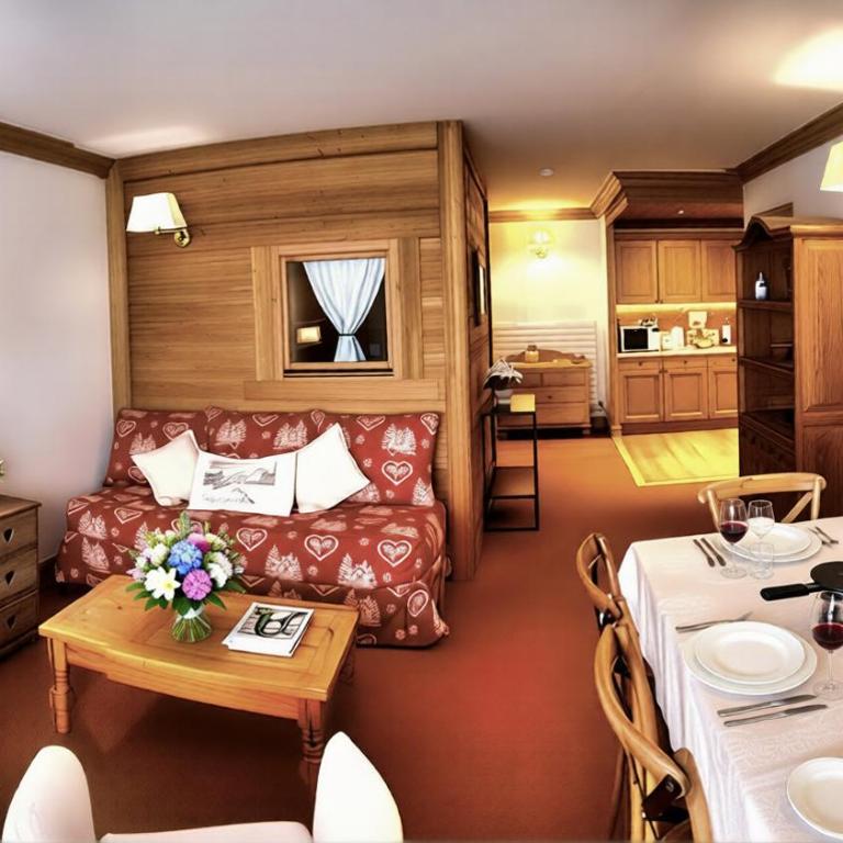 Chalet Les Alpes - Appartement 1 Chambre avec Alcôve (2 Adultes + 2 Enfants) - 1