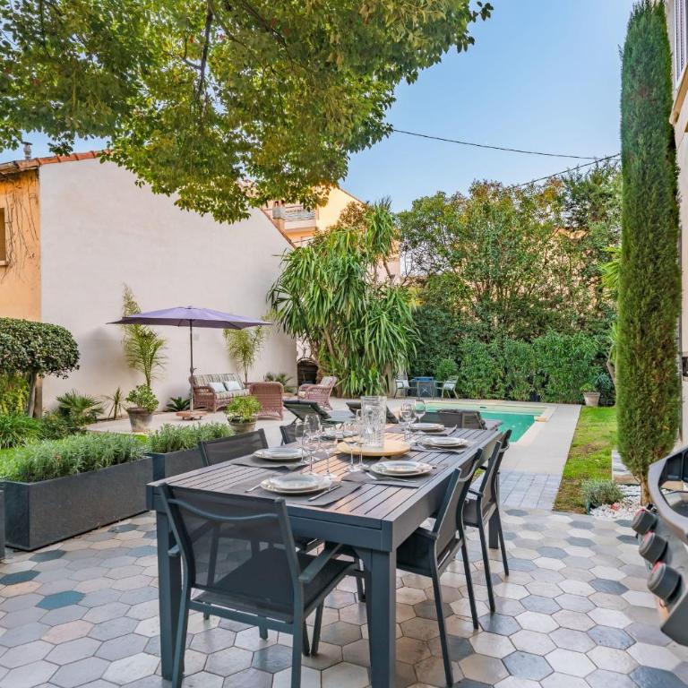 Contemporary house in the center of Cannes with a pool and relaxation area - Maison de Vacances - 37