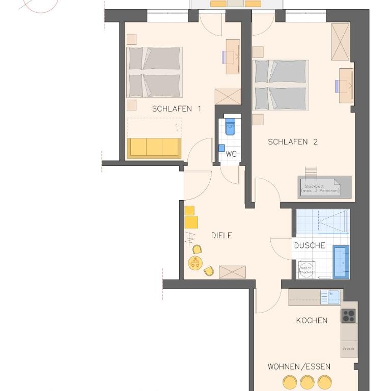 DAS LUDWIG - Haus HOCHLAND - Apartment mit 2 Schlafzimmern und Balkon - 20