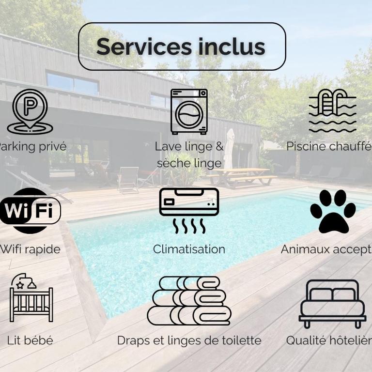 Villa d'architecte, piscine chauffée & forêt - Villa mit privatem Pool - 3