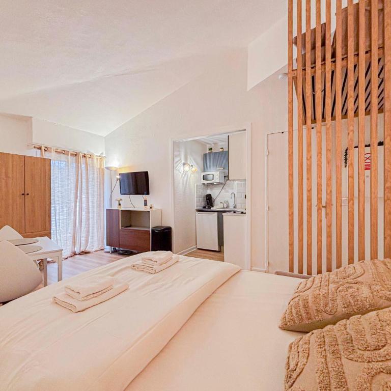 Proche mer - 2 pers, AC - Appartement 1 Chambre - 1