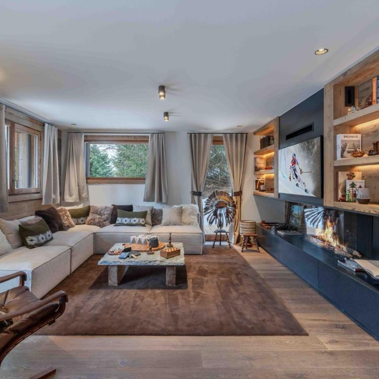 Megève : Appartement de luxe 115m², 6 pers, accès pistes, Wifi - FR-1-569-203 - Apartamento - 1