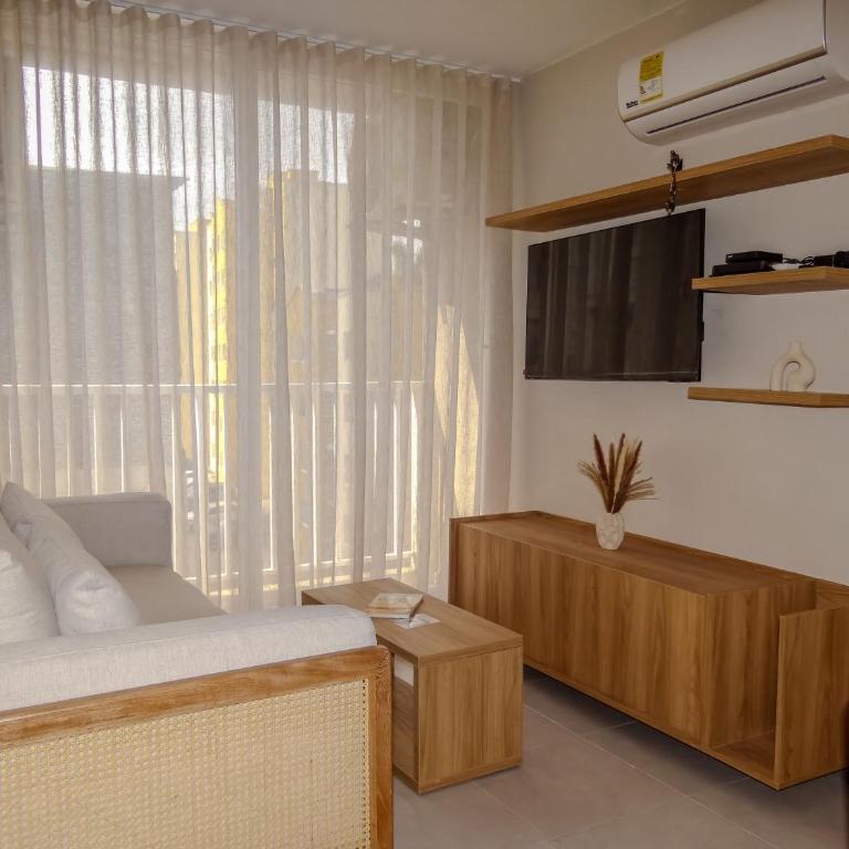 Apto chic con AC 3 hab 2 baños cerca al Mar - Three-Bedroom Apartment - 34