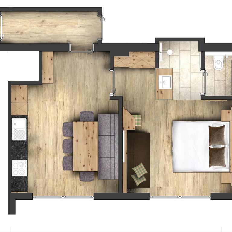 Garni Montana - Deluxe Apartment mit 1 Schlafzimmer - 18