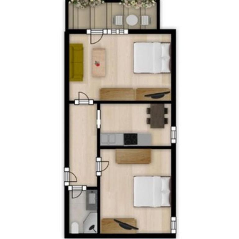 Landhaus am Hügel - Apartment mit 1 Schlafzimmer und Balkon - 1