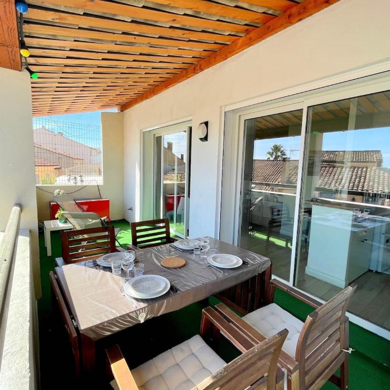T2 climatisé Port de Sanary - grande terrasse - Apartamento de 1 dormitorio - 9