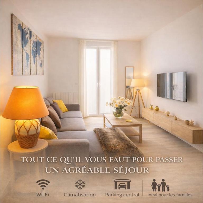 ELEGANCE Castillet - Plein Centre Proche Gare Bus et Transports - IDEAL COUPLE ou PRO - Moderne et Confort - OFFRE SPECIALE - Appartamento con 1 Camera da Letto con Vista - 1