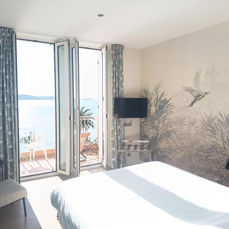 Les Galets Hôtel et B&B - Chambre Double Supérieure avec Terrasse - Vue sur Mer - 7