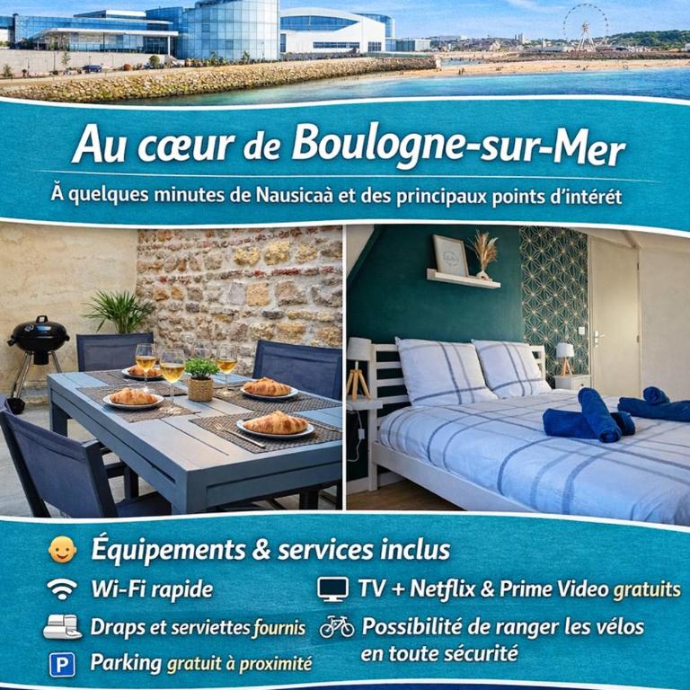 Proche Nausicaa, gare & remparts, spacieuse maison 3 chambres, cour privée, parking gratuit, Adaptée aux vélos - Maison 3 Chambres - 2