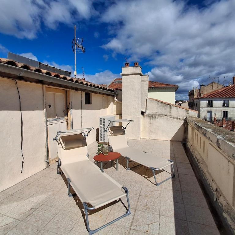 Centre ville, terrasse vue sur les toits, wifi & clim - Apartment mit 2 Schlafzimmern - 29