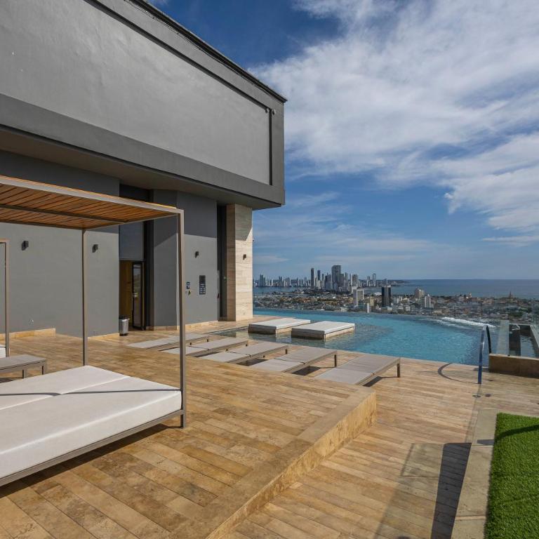 NEW Apartment, best rooftop pool view, Cartagena - Visitors NOT ALLOWED - Two-Bedroom Apartment - 1
