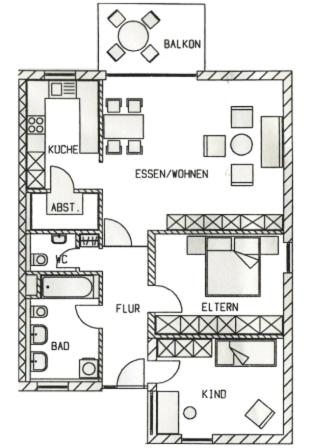 Ferienhof Schöngarten, Sonja & Stefan Büchele GbR - Two-Bedroom Apartment - 24