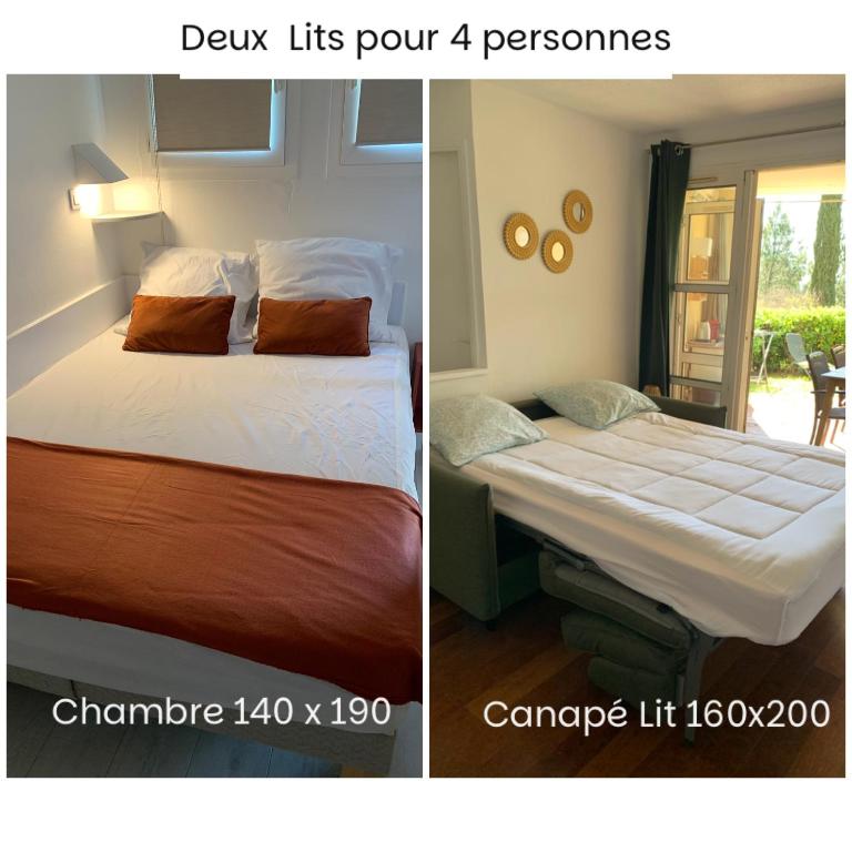 Appartement classé 4 étoiles Le Jardin sur la Mer avec PISCINES - Appartement Ressourçant végétation méditerranéenne, - Appartement 1 Chambre - Vue sur Mer - 12