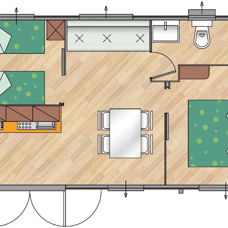 Camping Parisi - Casa Mobile Superior con 2 Camere da Letto - 5