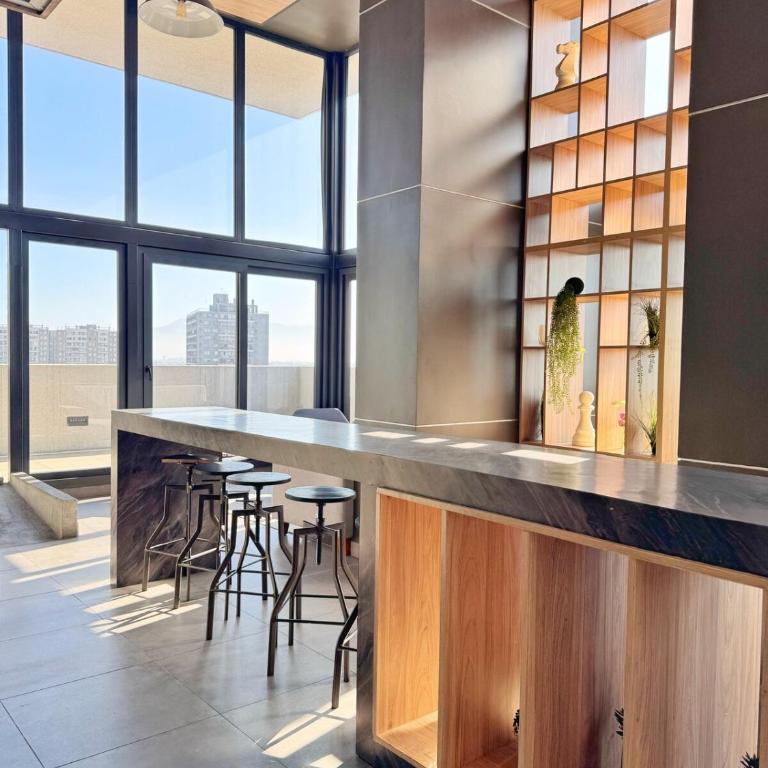 Moderno Espacio Céntrico a Pasos Del Metro De Santiago Con Wifi - One-Bedroom Apartment - 8
