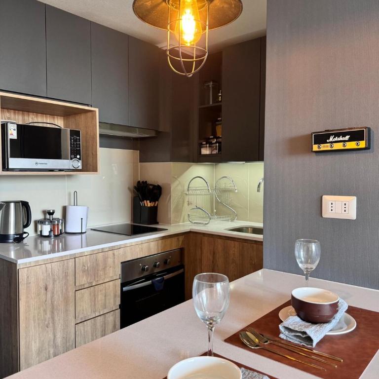Moderno Espacio Céntrico a Pasos Del Metro De Santiago Con Wifi - One-Bedroom Apartment - 20
