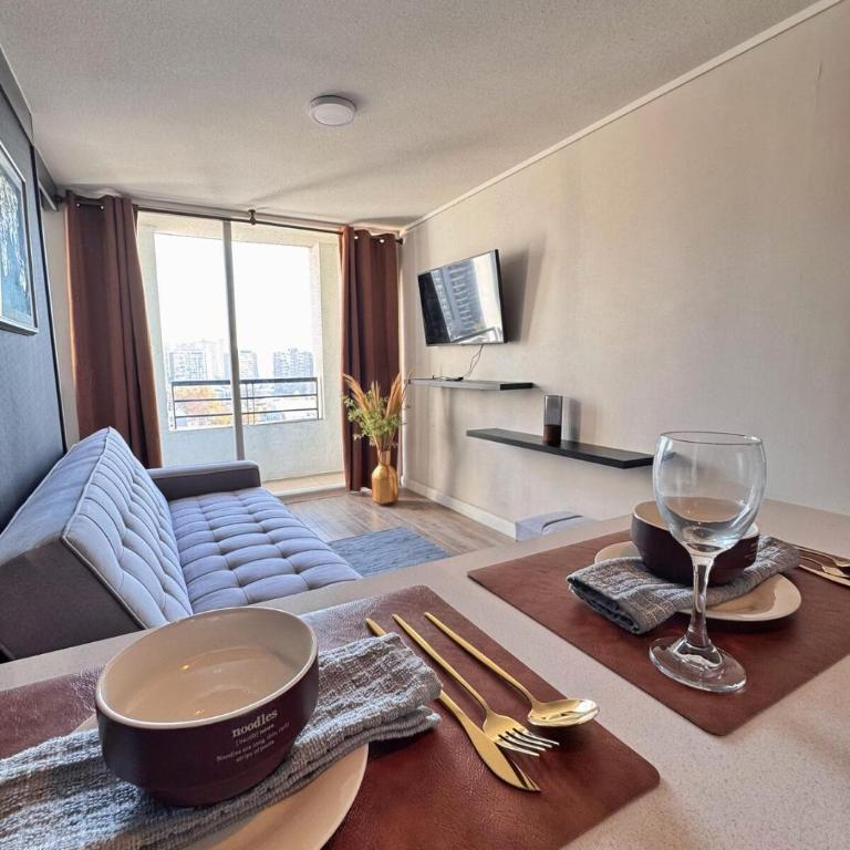Moderno Espacio Céntrico a Pasos Del Metro De Santiago Con Wifi - One-Bedroom Apartment - 22