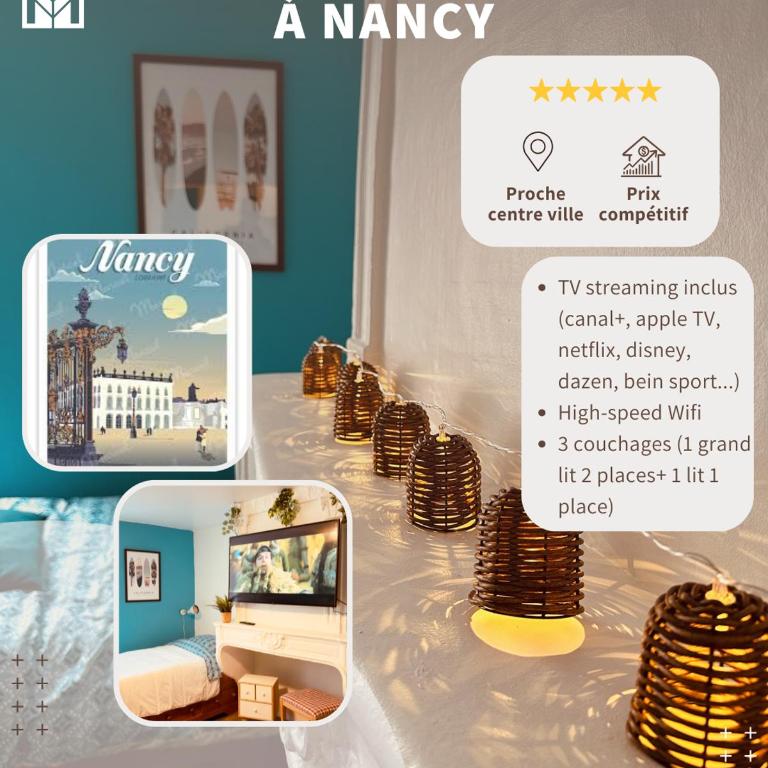 T1 TV 43' avec Netflix - canal série - apple TV - OCS - Disney - Dazen - bein sport - prime vidéo - Apartamento de 1 dormitorio - 1