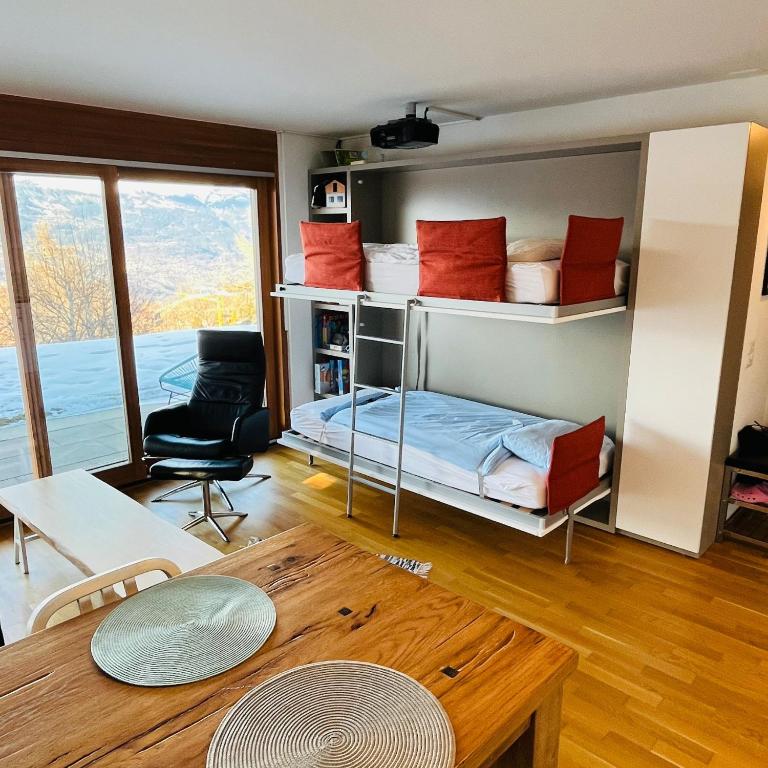 Joli appartement 2 pièces et demi tout confort, Balcon du Ciel NAX Mont-Noble - Apartment mit 2 Schlafzimmern - 10